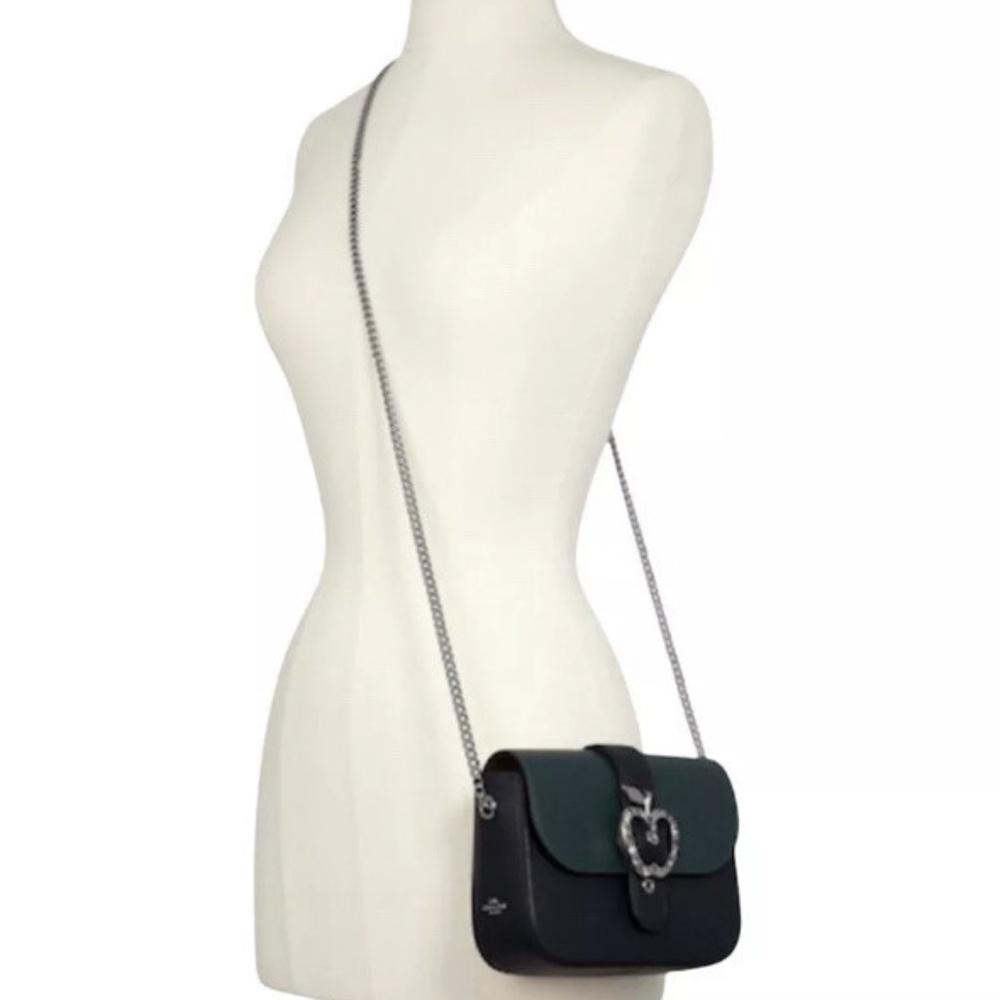 Coach Gemma Crossbody in Colorblock Forest Midnight Navy w/ Apple Buckle - Picture 10 of 11